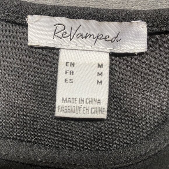 ReVamped Black Sleeveless High-Low Flare Cocktail Dress Womens Size Medium - Picture 4 of 9